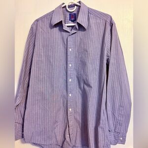 Emanuel Ungaro Blue Striped Button Down Shirt
